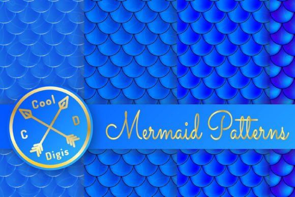 Download Mermaid Scales Blue Seamless Patterns - Blue Collection