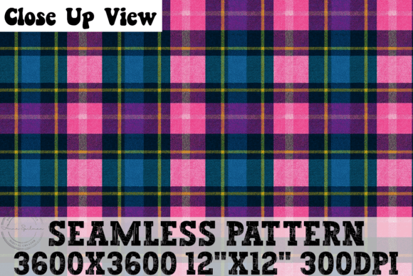 Download Pink, Purple, Blue, Gold Plaid Pattern - Blue Collection