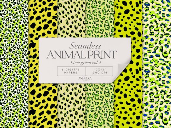 Download Lime Green Safari Animal Print Paper - Green Collection