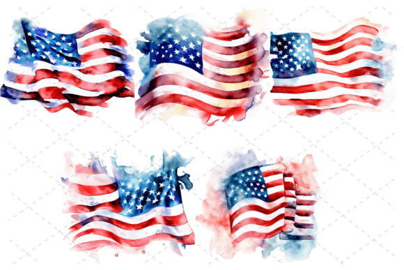 Download 5 USA Flag,4th of July Printable Bundle - 4th of july Collection