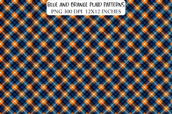 Download Blue and Orange Plaid Patterns - Blue Collection