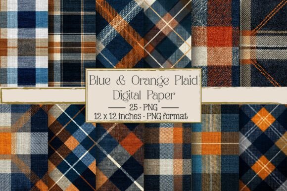 Download Blue and Orange Plaid - Blue Collection