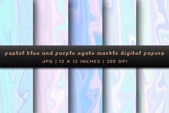 Download Pastel Blue and Purple Agate Marble - Blue Collection
