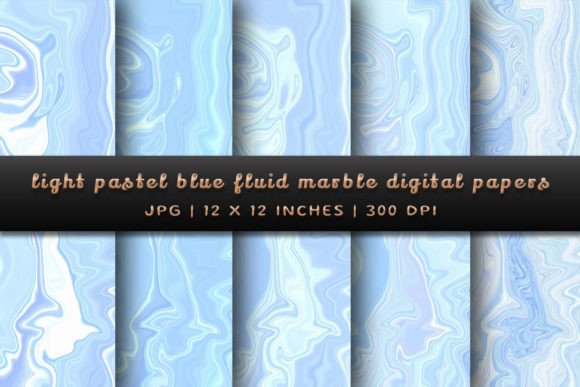 Download Light Pastel Blue Fluid Marble - Blue Collection