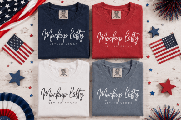Download 4th of July CC1717 Group T-Shirt Mockup - 4th of july Collection