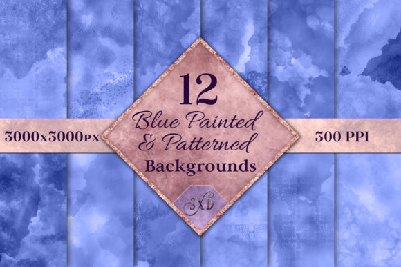 Download Blue Painted and Patterned Backgrounds - Blue Collection