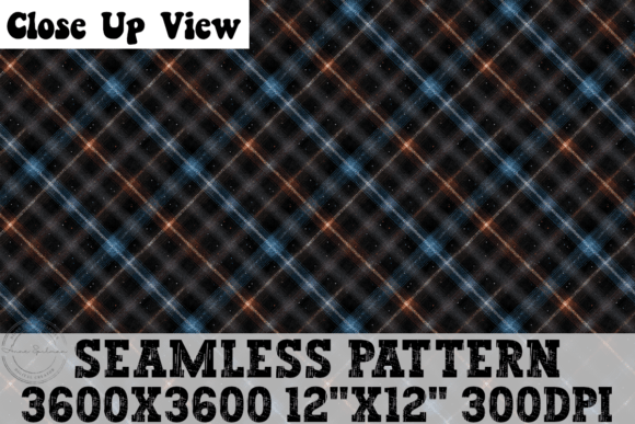 Download Black, Grey, Blue Orange Plaid Pattern - Blue Collection