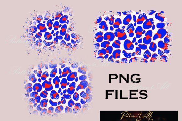 Download Distress Blue and Red Cheetah Background - Blue Collection