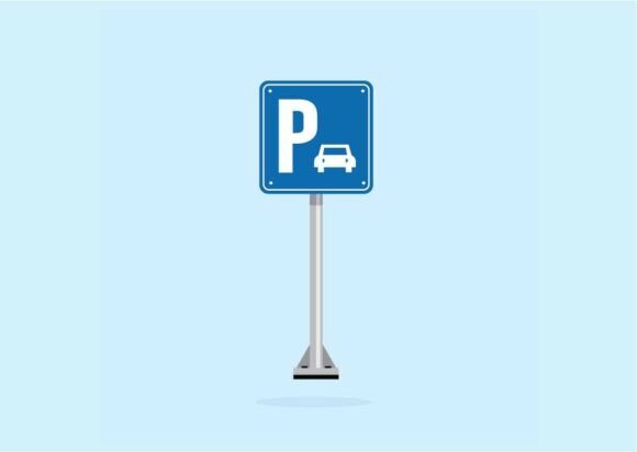 Download Parking Traffic on Blue Checkered Board - Blue Collection