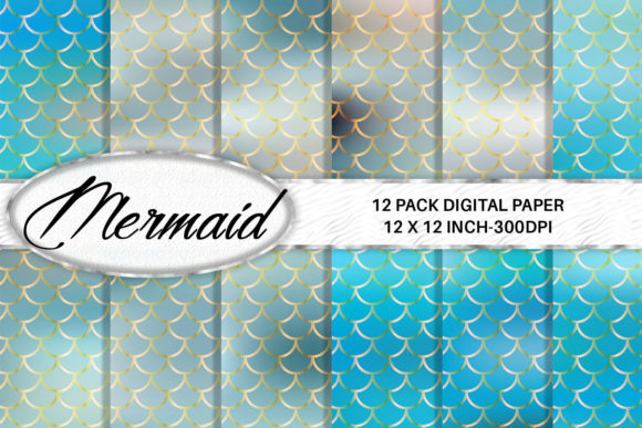 Download Navy Blue Mermaid Scales Digital Paper - Blue Collection