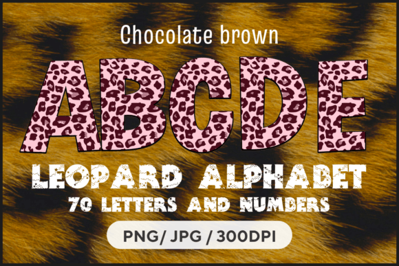 Download Chocolate Brown Leopard Letters - Chocolate brown Collection