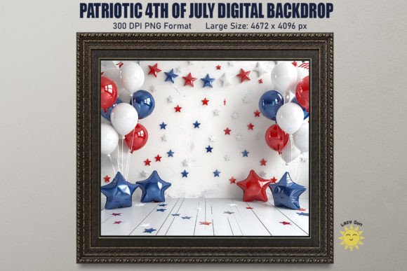 Download Patriotic 4th of July Digital Backdrop - 4th of july Collection
