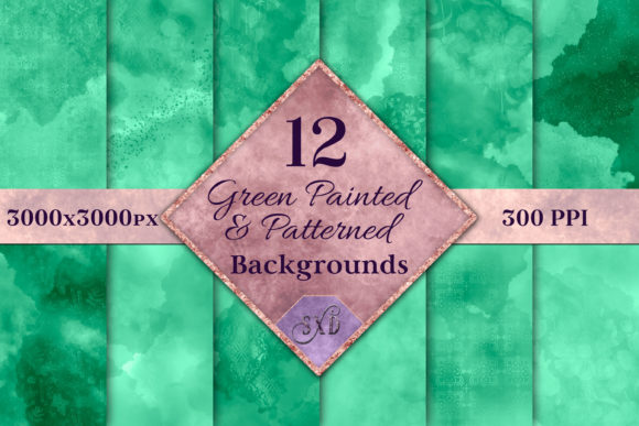 Download Green Painted and Patterned Backgrounds - Green Collection