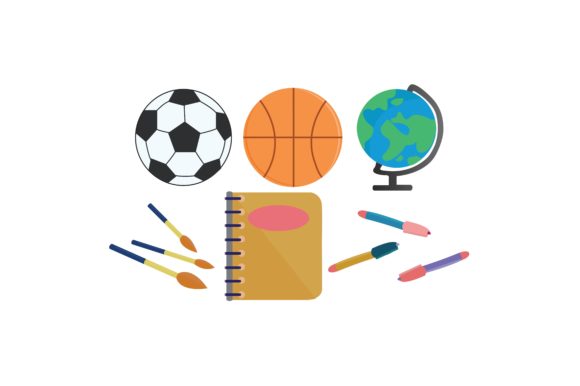 Download School Supply Colour Illustration Set - Premium Resources