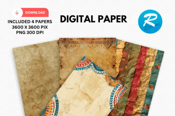 Download Watercolor Ethnic Digital Paper Patterns - Ethnic digital paper Collection