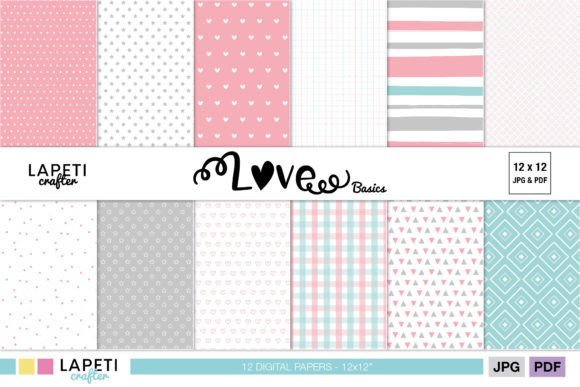 Download Pink &amp; Blue Scrapbook Paper Pack - Blue Collection