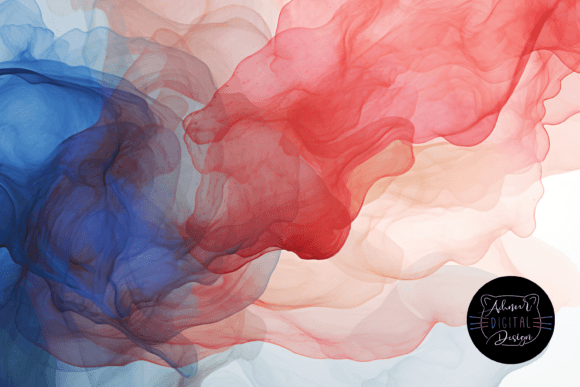 Download Blue and Red Watercolor Ink Background - Blue Collection
