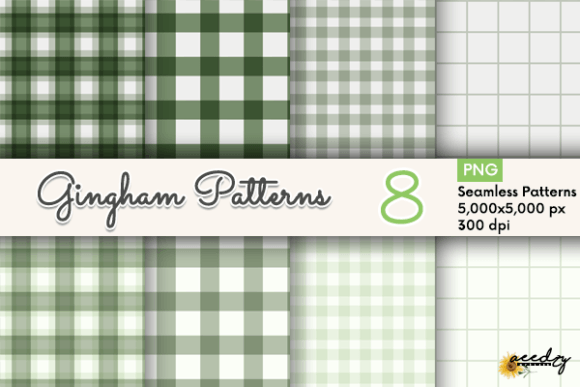Download Green Gingham Patterns - Green Collection