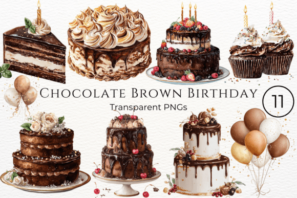 Download Chocolate Brown Birthday Clipart - Chocolate brown Collection