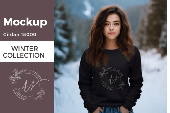 Download Dark Chocolate Brown Gildan 18000 Mockup - Chocolate brown Collection